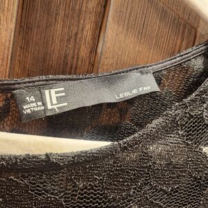 Leslie Fay Black Lace Dress